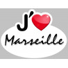 J'aime Marseille - 5x3.7cm - Sticker/autocollant