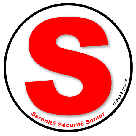 Sérénite sécurite sénior - 10cm - Sticker/autocollant Sérénite sécurite sénior - 10cm - Sticker/autocollant