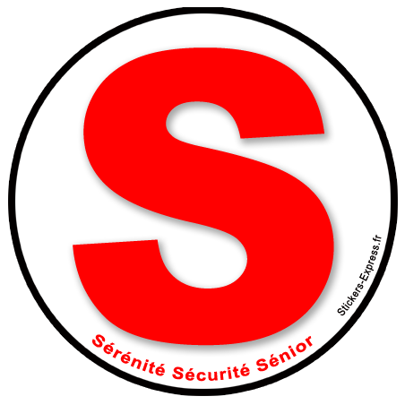Sérénite sécurite sénior - 10cm - Sticker/autocollant