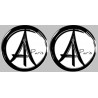 Paris - 2fois 5cm - Sticker/autocollant