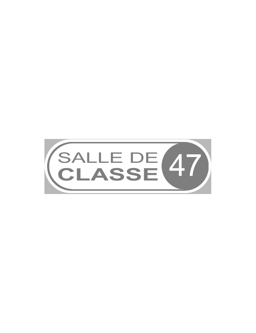 salle de classe 47 - 20x6.5cm - Sticker/autocollant salle de classe 47 - 20x6.5cm - Sticker/autocollant
