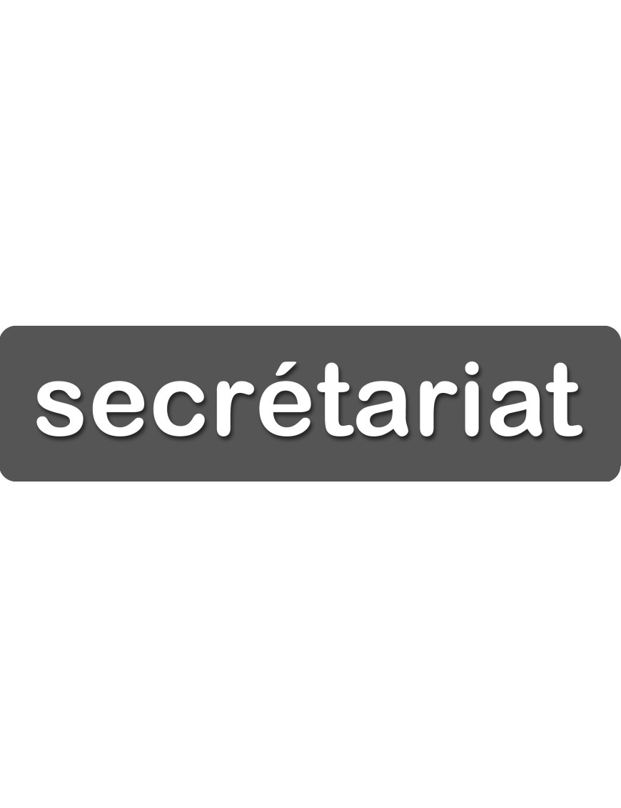 secrétariat gris - 28x7cm - Sticker/autocollant secrétariat gris - 28x7cm - Sticker/autocollant