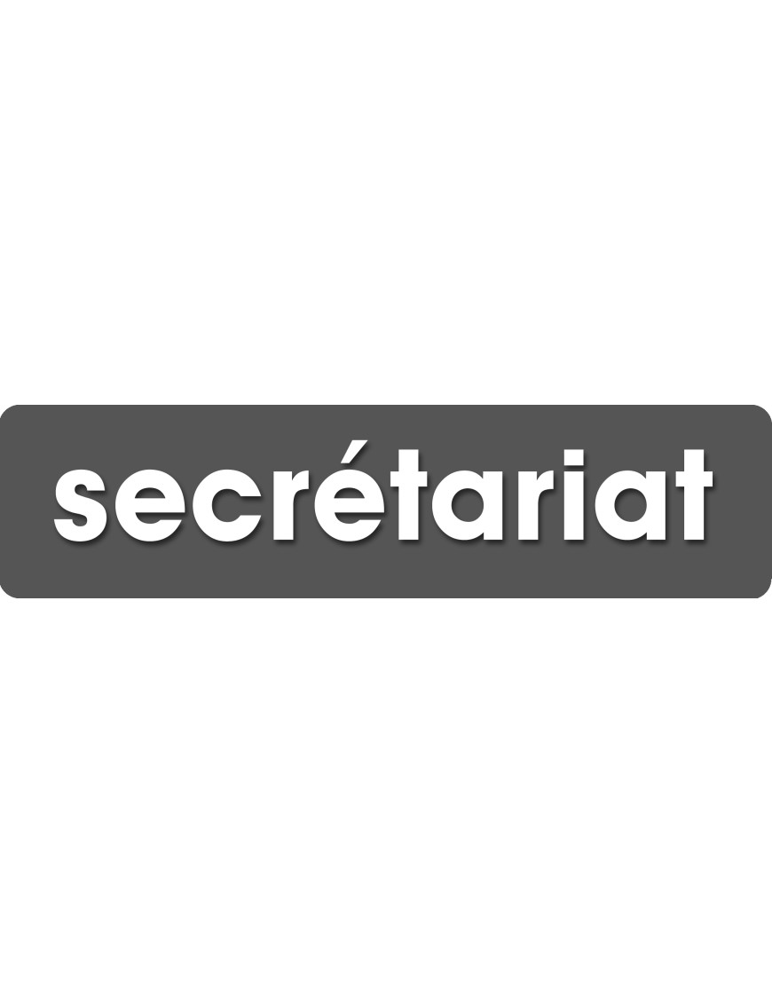 accueil secrétariat gris - 28x7cm - Sticker/autocollant accueil secrétariat gris - 28x7cm - Sticker/autocollant
