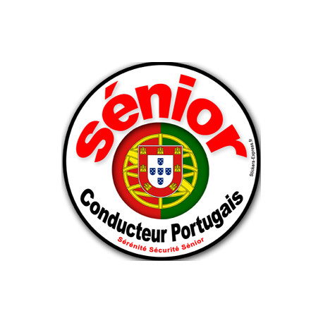 conducteur sénior Portugais - 15cm - Sticker/autocollant conducteur sénior Portugais - 15cm - Sticker/autocollant