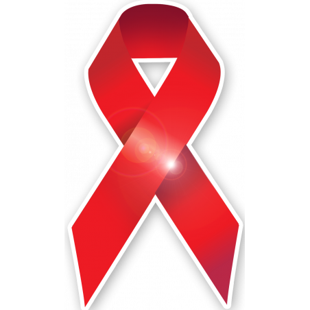 soutien contre le sida - 15x8.5cm - Sticker/autocollant
