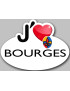 j'aime Bourges (5x3.7cm) - Sticker/autocollant