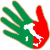 main Italienne carte - 5x5cm - Sticker/autocollant