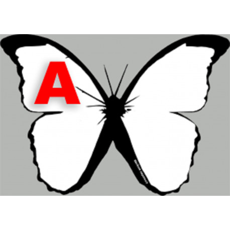 effet papillon A - 15cm - Sticker/autocollant effet papillon A - 15cm - Sticker/autocollant