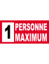 1 personne maximum - 10X4.5cm - Sticker/autocollant