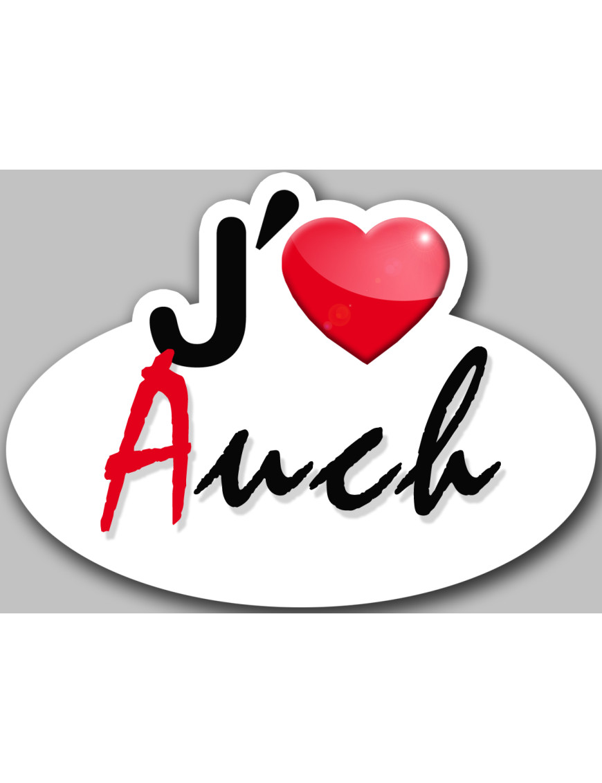 j'aime Auch - 5x3.7cm - Sticker/autocollant j'aime Auch - 5x3.7cm - Sticker/autocollant