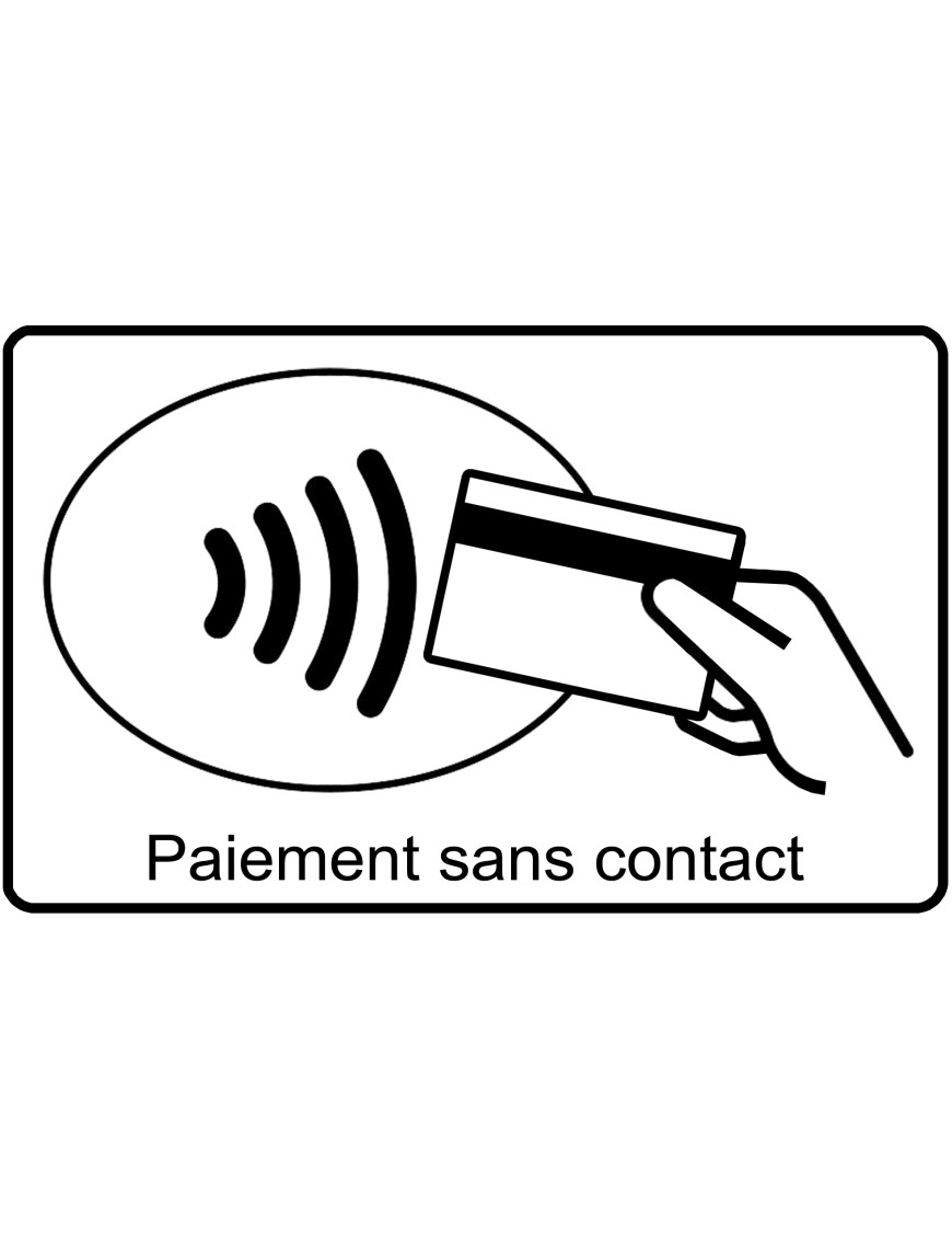 Paiement sans contact carte - 15x9.2cm - Sticker/autocollant Paiement sans contact carte - 15x9.2cm - Sticker/autocollant