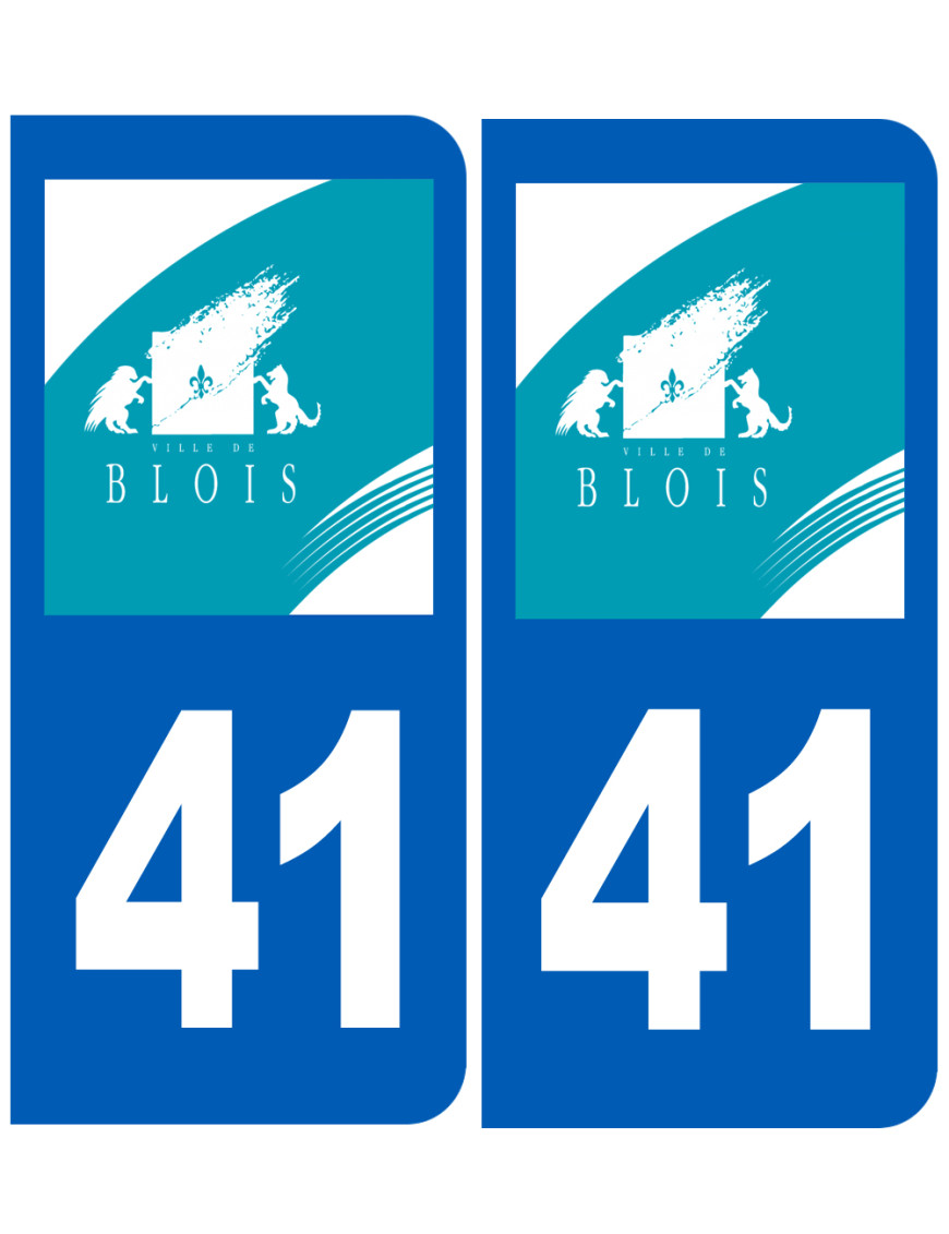 immatriculation Blois 41 - Sticker/autocollant immatriculation Blois 41 - Sticker/autocollant