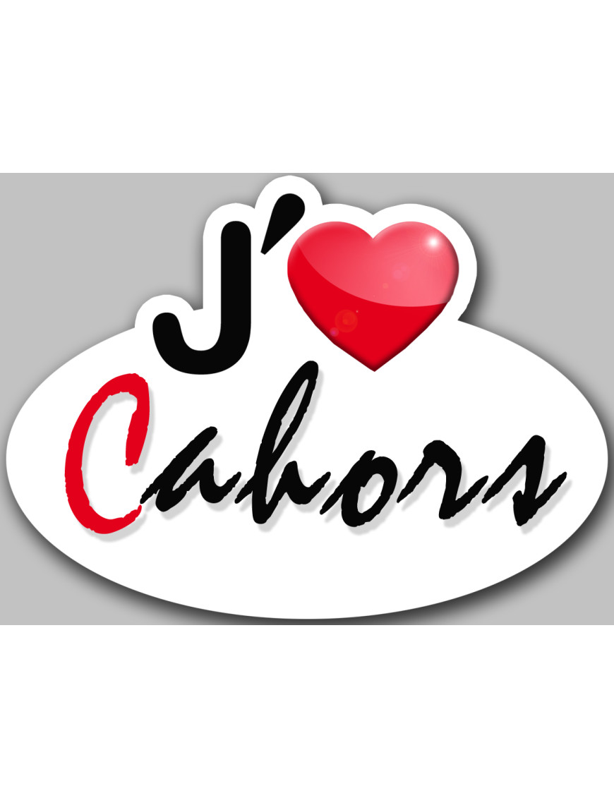 j'aime Cahors (5x3.7cm) - Sticker/autocollant j'aime Cahors (5x3.7cm) - Sticker/autocollant