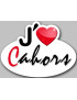 j'aime Cahors (5x3.7cm) - Sticker/autocollant