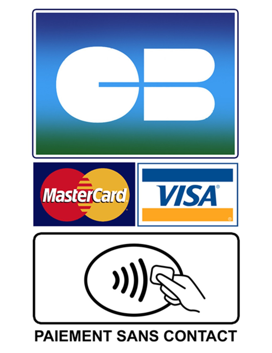 Paiement CB sans contact - 20x12.5cm - Sticker/autocollant Paiement CB sans contact - 20x12.5cm - Sticker/autocollant