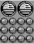 Produits drapeau bretons - 2fois 10cm / 12fois 5cm - Sticker/autocolla