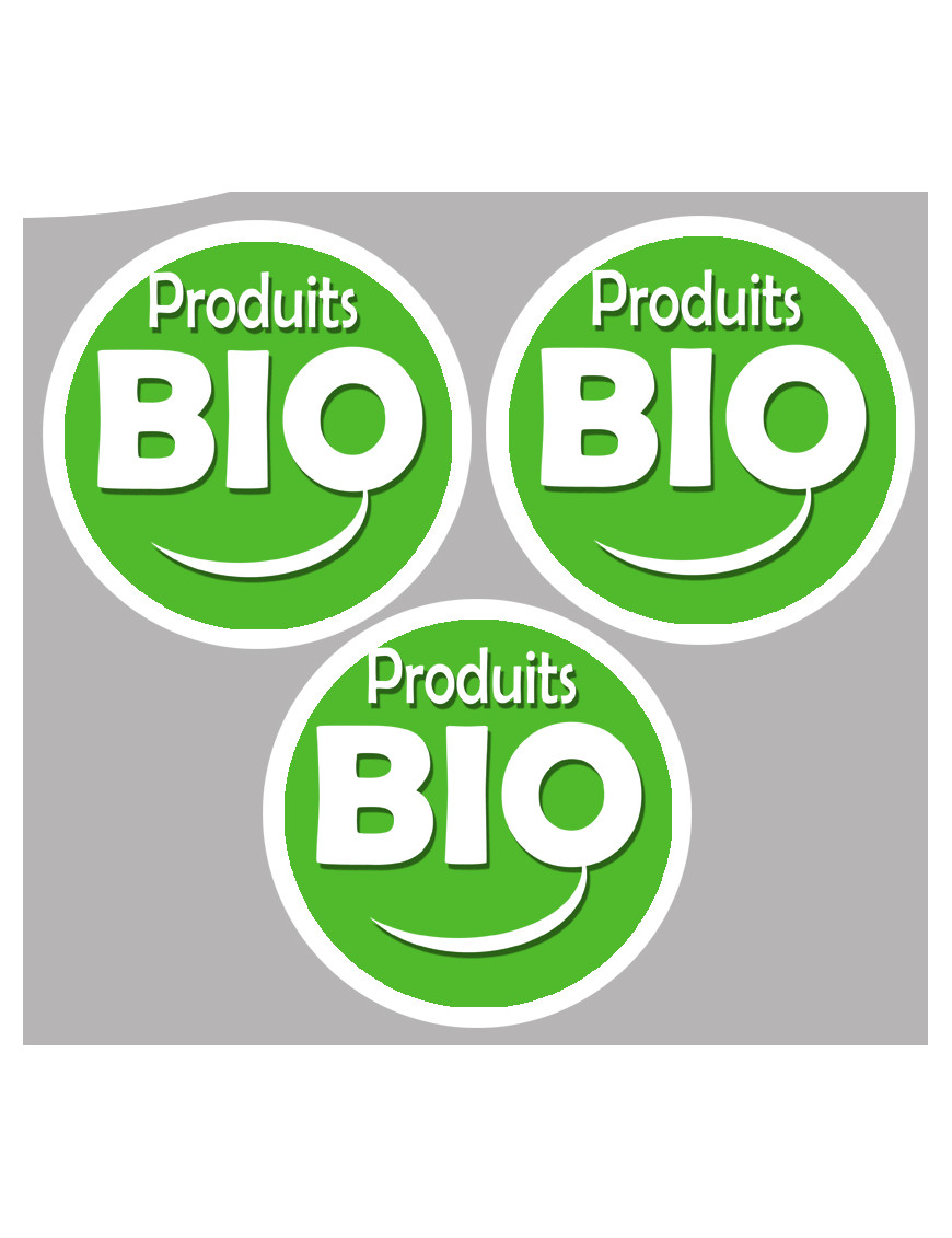 produit bio (3 fois 5cm) - Sticker / autocollant produit bio (3 fois 5cm) - Sticker / autocollant