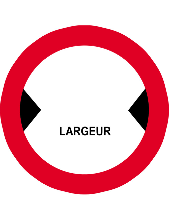 largeur de passage à noter - 15cm - Sticker/autocollant