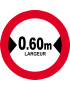 Largeur de passage 0.60m - 15cm - Sticker/autocollant Largeur de passage 0.60m - 15cm - Sticker/autocollant
