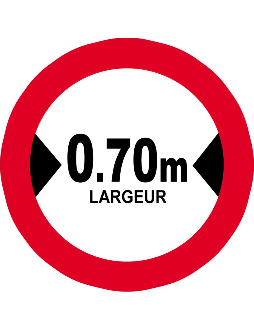 Largeur de passage 0.70m - 5cm - Sticker/autocollant Largeur de passage 0.70m - 5cm - Sticker/autocollant