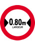 Largeur de passage 0.80m - 20cm - Sticker/autocollant Largeur de passage 0.80m - 20cm - Sticker/autocollant
