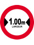 Largeur de passage 1.00m - 10cm - Sticker/autocollant Largeur de passage 1.00m - 10cm - Sticker/autocollant