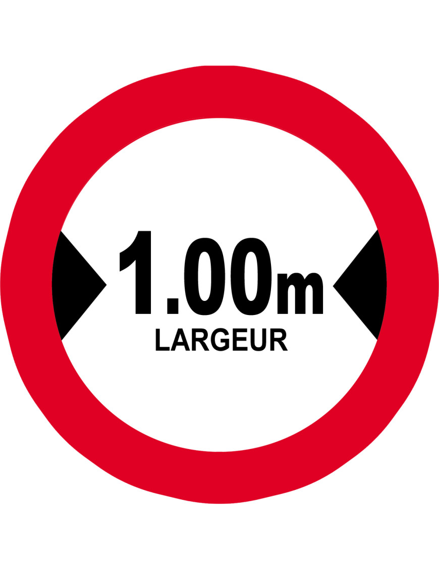 Largeur de passage 1.00m - 5cm - Sticker/autocollant Largeur de passage 1.00m - 5cm - Sticker/autocollant