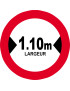 Largeur de passage 1.10m - 10cm - Sticker/autocollant Largeur de passage 1.10m - 10cm - Sticker/autocollant