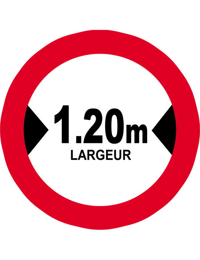 Largeur de passage 1.20m - 20cm - Sticker/autocollant