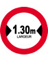 Largeur de passage 1.30m - 20cm - Sticker/autocollant Largeur de passage 1.30m - 20cm - Sticker/autocollant