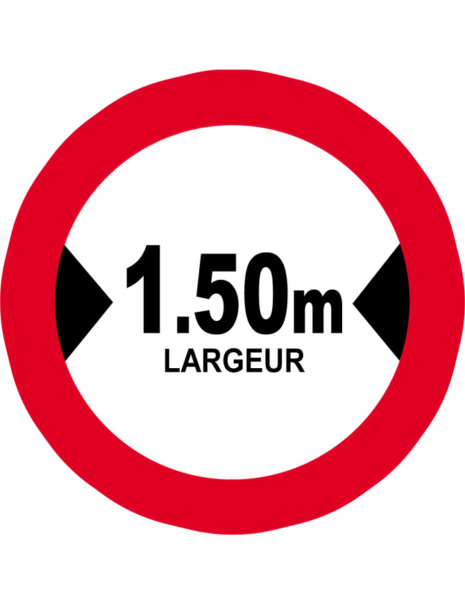 Largeur de passage 1.50m - 10cm - Sticker/autocollant