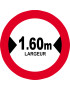 Largeur de passage 1.60m - 15cm - Sticker/autocollant Largeur de passage 1.60m - 15cm - Sticker/autocollant