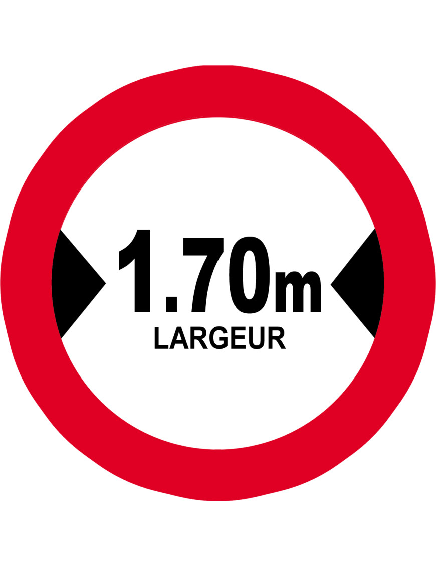 Largeur de passage 1.70m - 20cm - Sticker/autocollant Largeur de passage 1.70m - 20cm - Sticker/autocollant