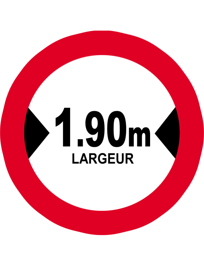 Largeur de passage 1.90m - 15cm - Sticker/autocollant