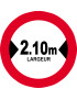 Largeur de passage 2.10m - 15cm - Sticker/autocollant Largeur de passage 2.10m - 15cm - Sticker/autocollant