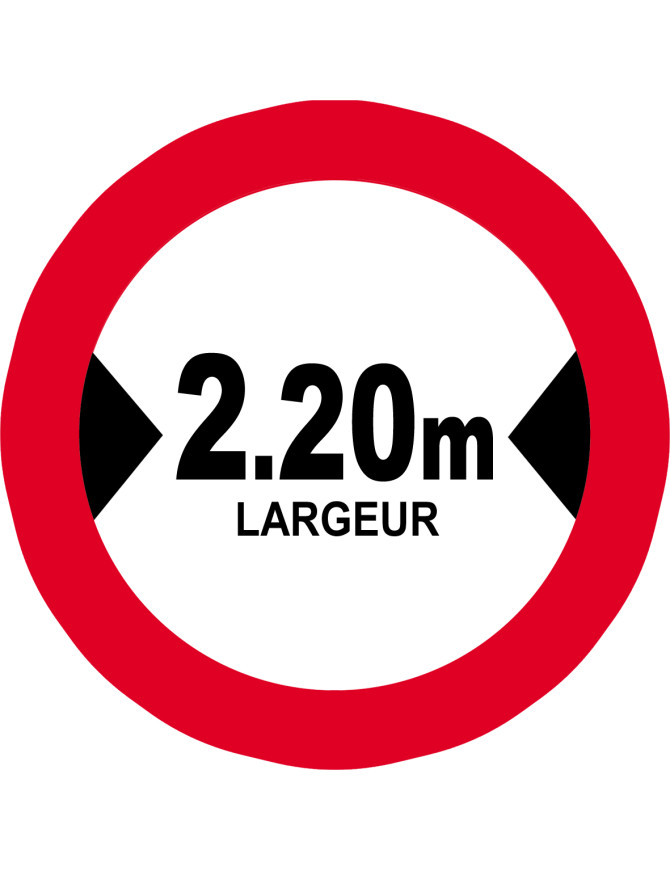 Largeur de passage 2.20m - 10cm - Sticker/autocollant
