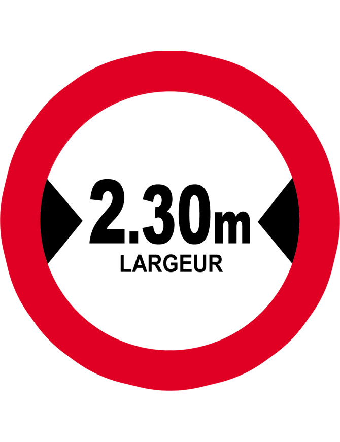 Largeur de passage 2.30m - 10cm - Sticker/autocollant