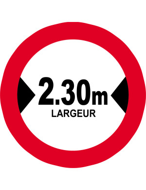 Largeur de passage 2.30m - 5cm - Sticker/autocollant