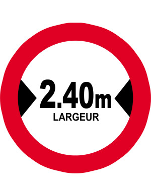 Largeur de passage 2.40m - 20cm - Sticker/autocollant
