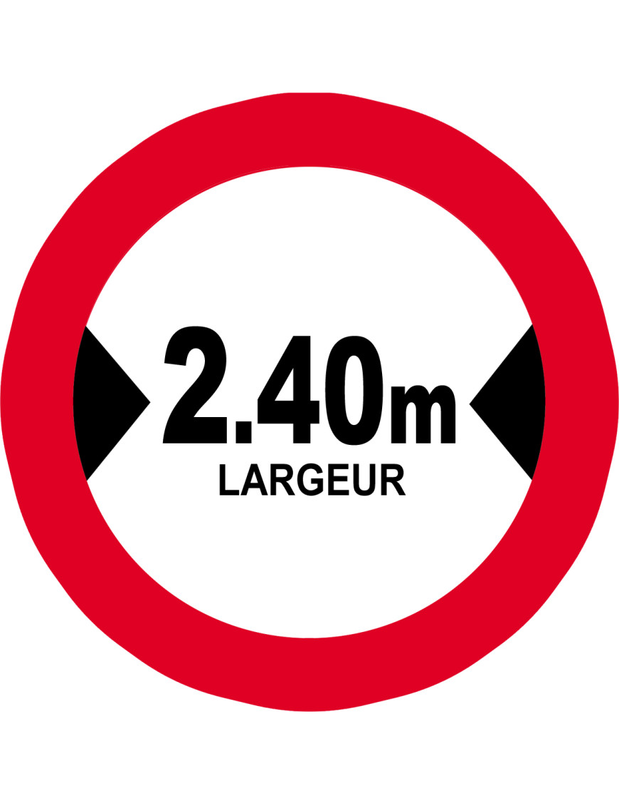 Largeur de passage 2.40m - 20cm - Sticker/autocollant