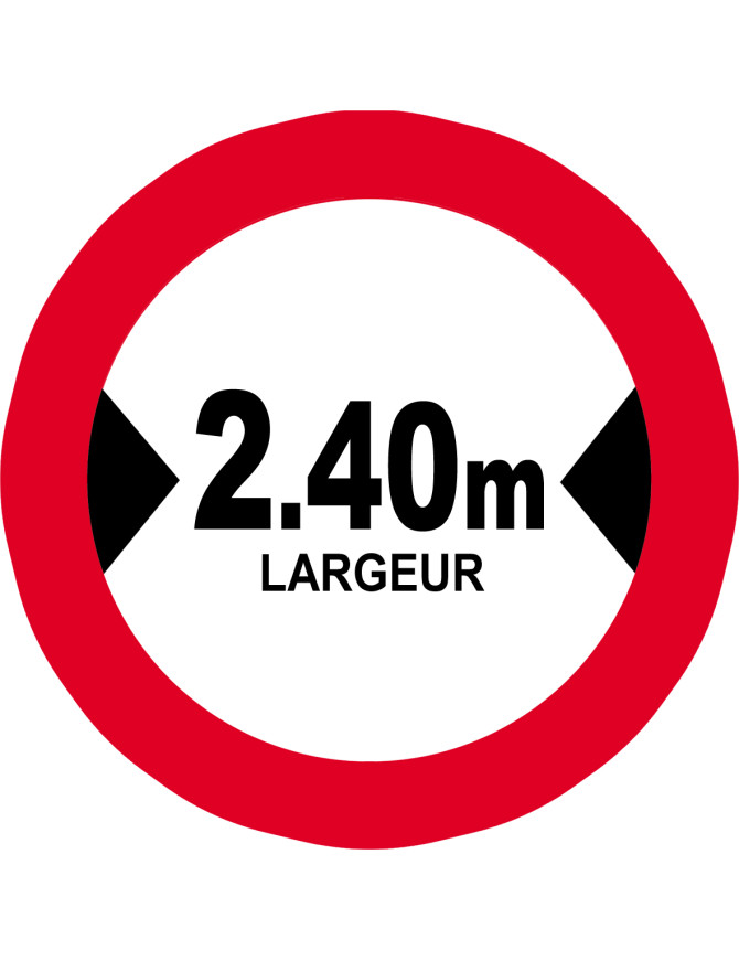 Largeur de passage 2.40m - 20cm - Sticker/autocollant