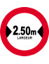 Largeur de passage 2.50m - 15cm - Sticker/autocollant