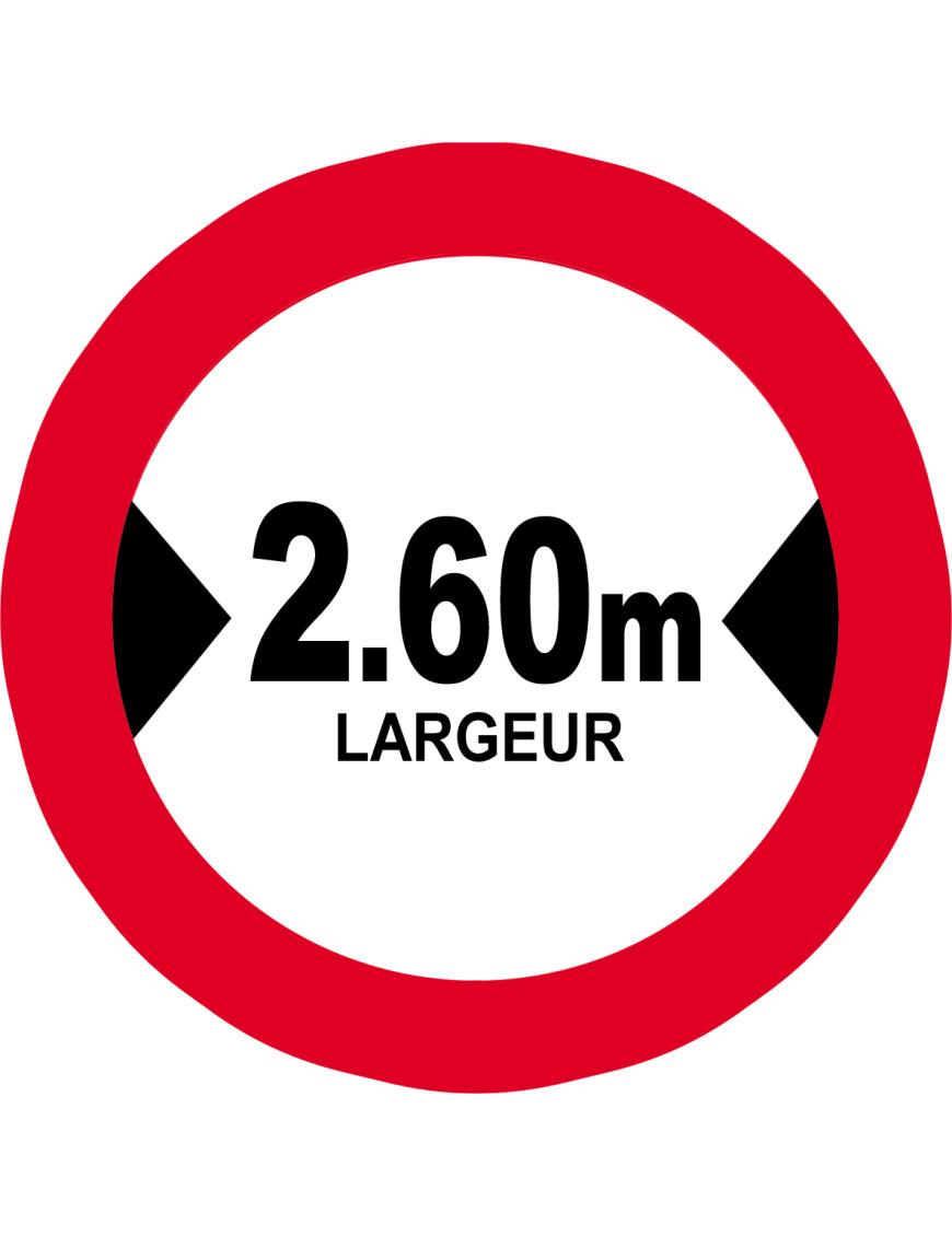 Largeur de passage 2.60m - 5cm - Sticker/autocollant