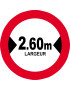Largeur de passage 2.60m - 5cm - Sticker/autocollant