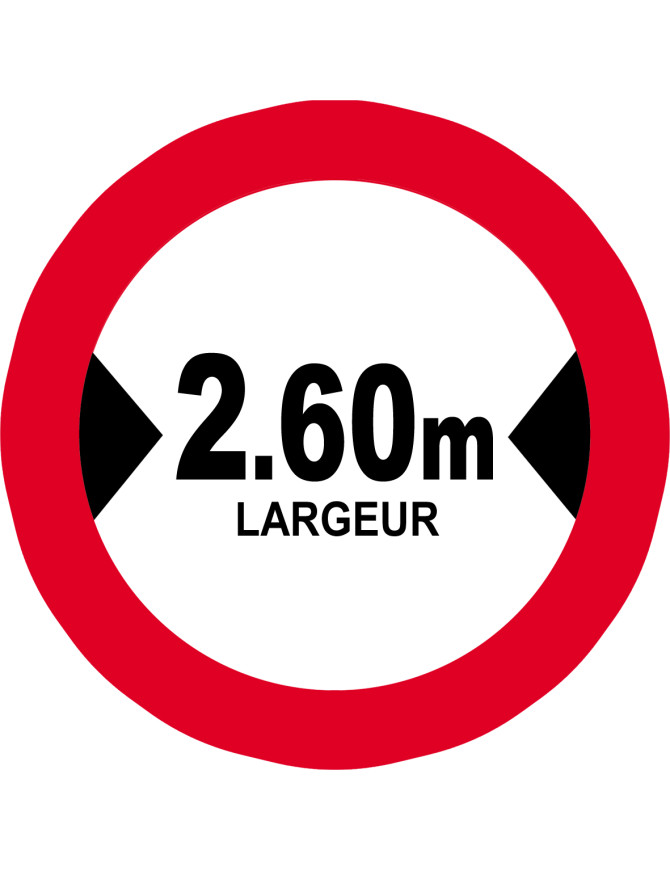 Largeur de passage 2.60m - 20cm - Sticker/autocollant