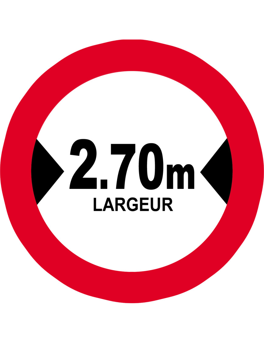 Largeur de passage 2.70m - 10cm - Sticker/autocollant