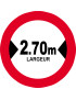 Largeur de passage 2.70m - 10cm - Sticker/autocollant