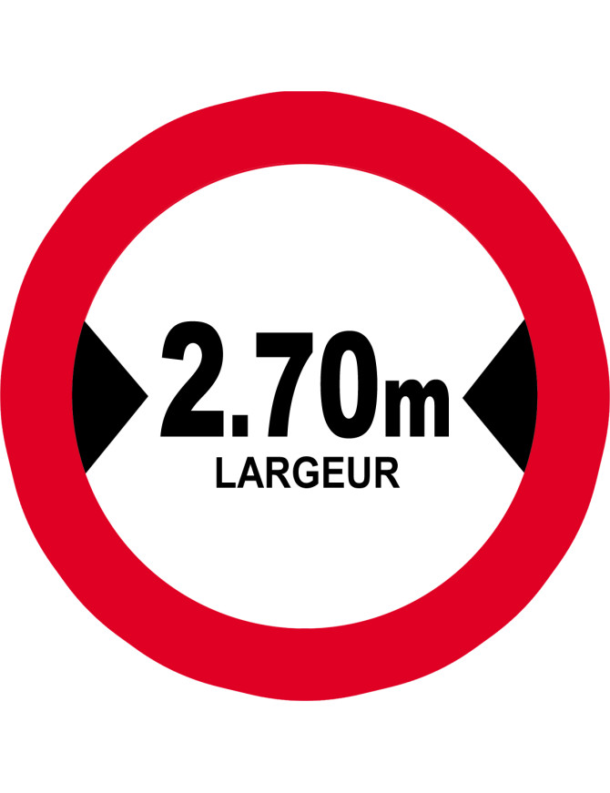 Largeur de passage 2.70m - 5cm - Sticker/autocollant
