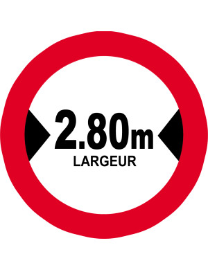 Largeur de passage 2.80m - 10cm - Sticker/autocollant