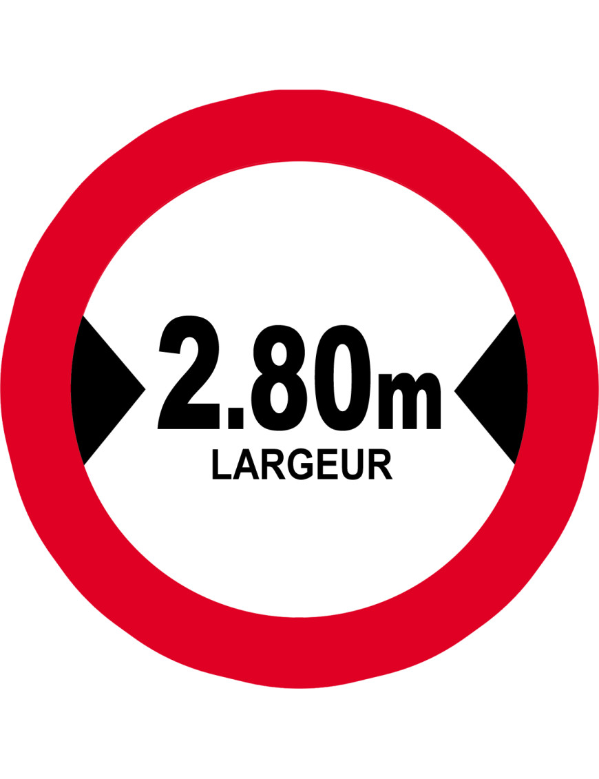 Largeur de passage 2.80m - 15cm - Sticker/autocollant
